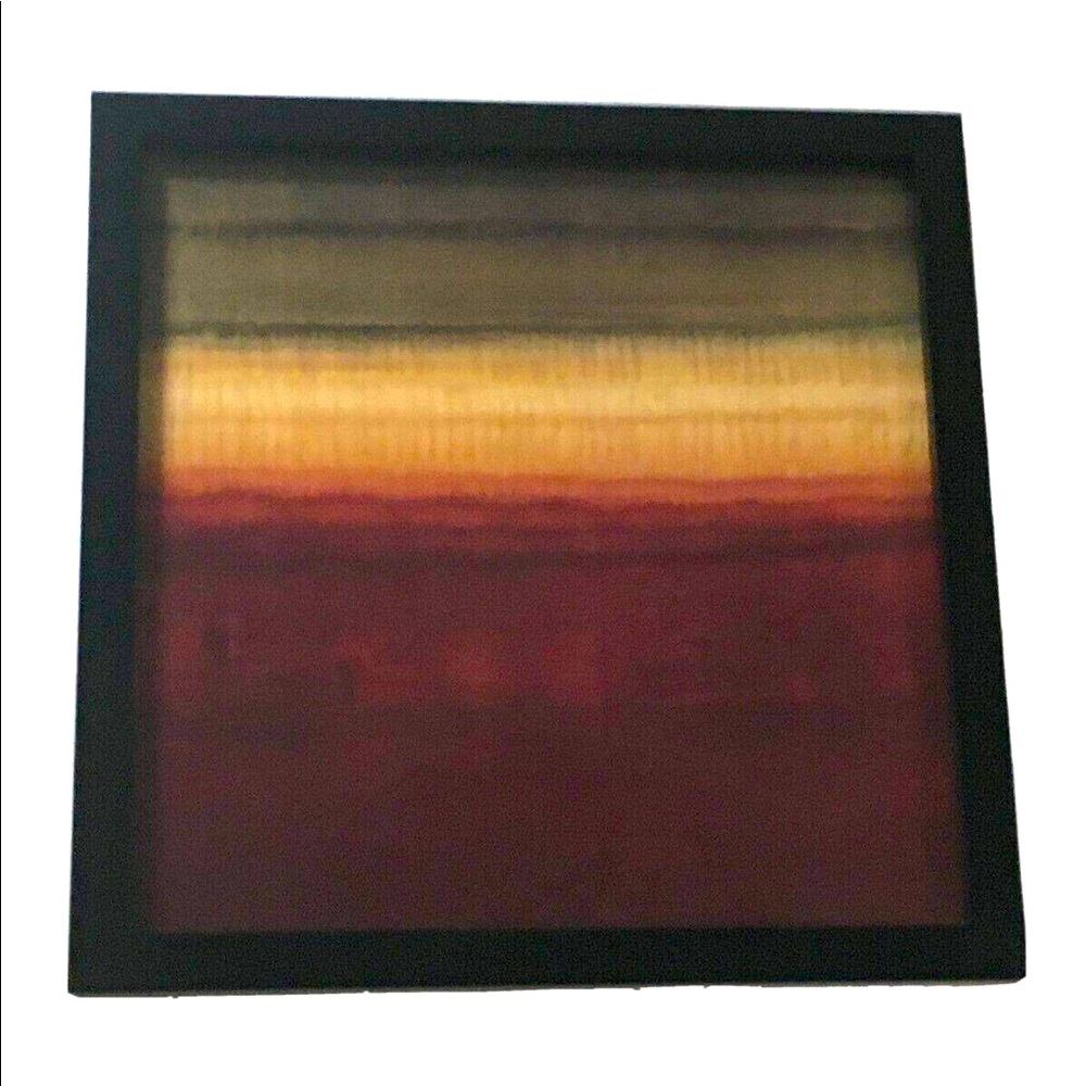 Abstract Contemporary Print: Red, Yellow, Green